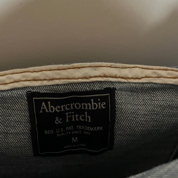 Abercrombie & Fitch Denim Mini Dress Medium Wash Button Up Y2K A&F - Picture 4 of 10